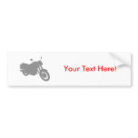 Motorcycle: Outline Profile: Bumper Sticker