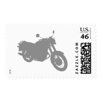 Motorcycle: Outline Profile: Custom Postage Postage Stamp