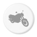 Motorcycle: Outline Profile: Refrigerator Magnets