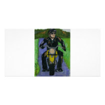 motorcycle photo greeting card