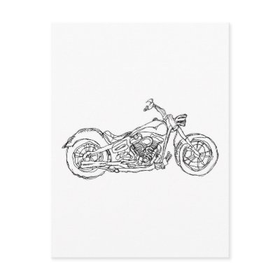 Motorcycle Postcard by CrazyGear