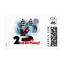 Motorcycle Racing 2nd Birthday Tshirts and Gifts Stamps