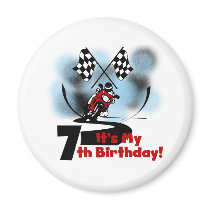 Motorcycle Racing 7th Birthday magnets
