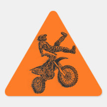 Motorcycle racing triangle sticker