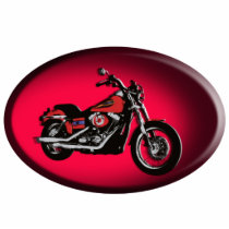 Motorcycle red road bike moulded keychain photo sculptures