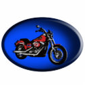 Motorcycle red road bike moulded keychain photo sculptures