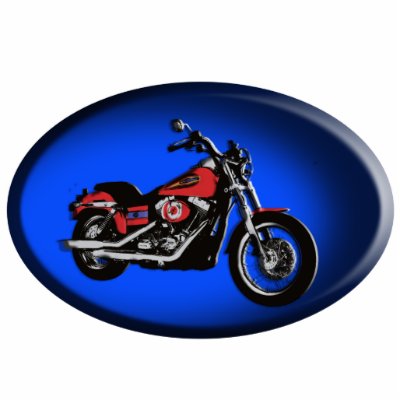 Motorcycle red road bike moulded keychain photo cutout by mensgifts