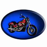 Motorcycle red road bike moulded keychain photo cutout