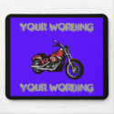 Motorcycle red road bike mousepad (add wording) by mensgifts Motorcycle red road bike mousepad (add wording)