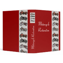 MOTORCYCLE RESTORATION red white grey Binder