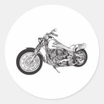 Motorcycle Round Sticker