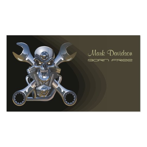 Motorcycle sales + repair businesscards business card (front side)