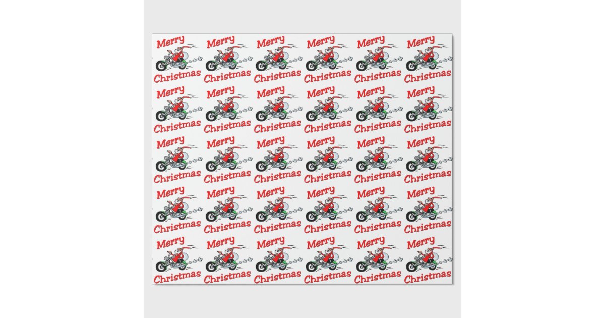 harley davidson christmas wrapping paper