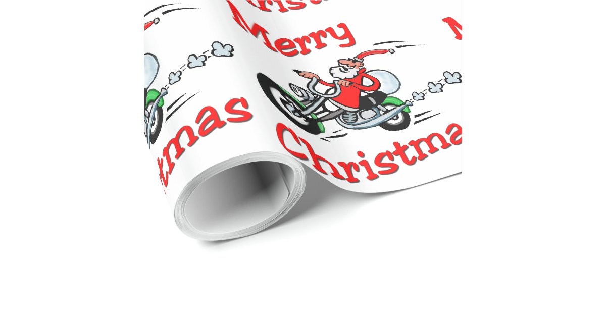 harley davidson christmas wrapping paper