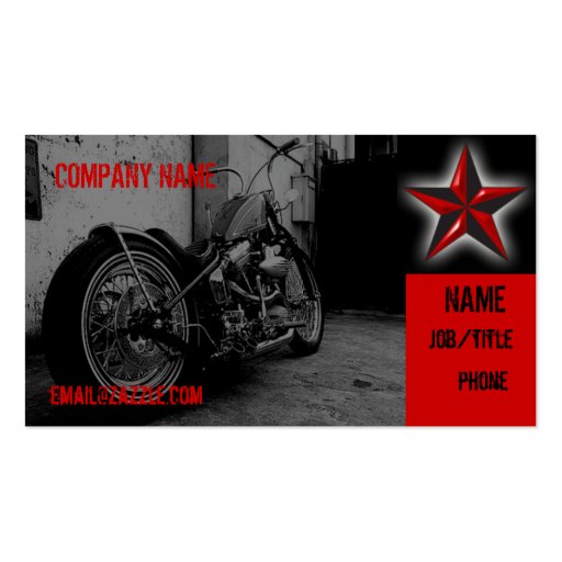 Motorcycle Shop Business Card Template (front side)