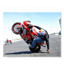 Motorcycle stunt posters