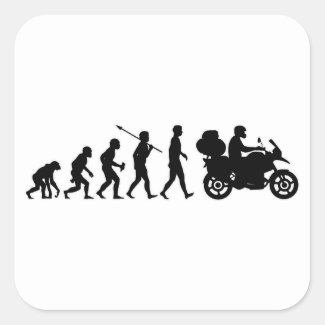 Motorcycle Traveller Square Stickers