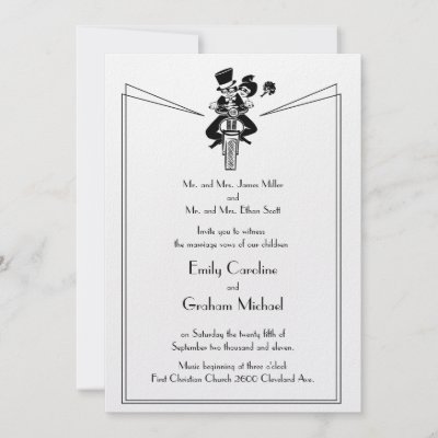 Motorcycle Wedding Invitation by WeddingTimeDesign