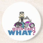 Motorcycle Woman Drink Coaster