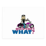 Motorcycle Woman Post Cards