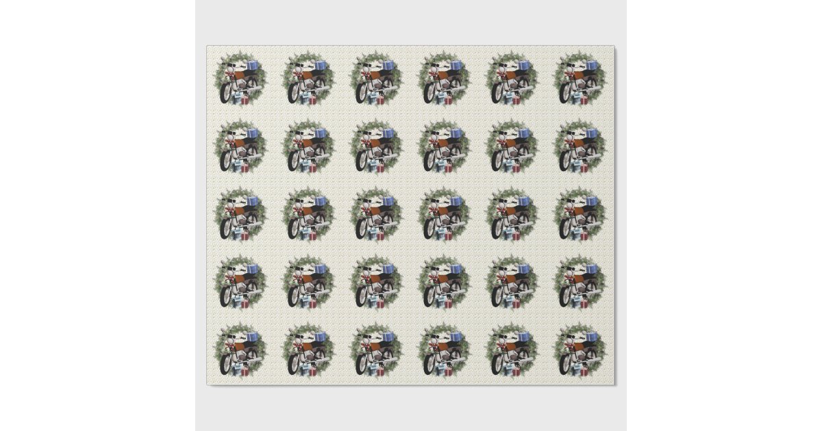 harley davidson christmas wrapping paper