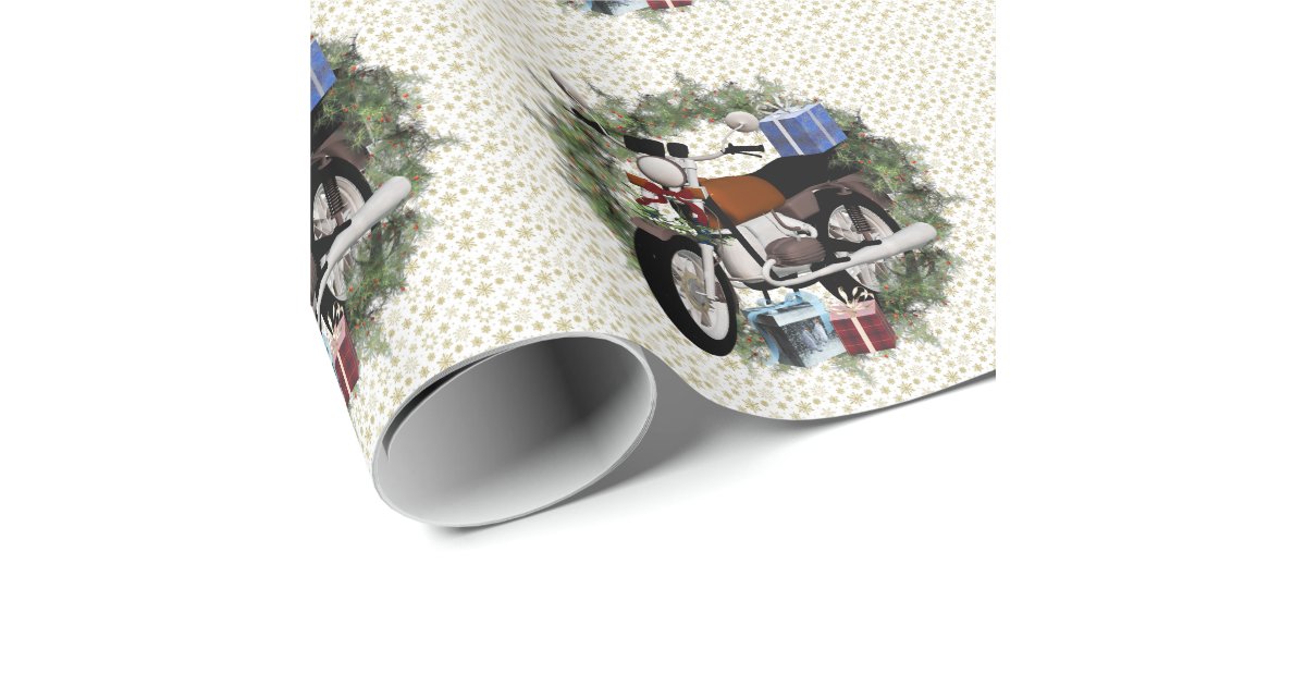 harley davidson christmas wrapping paper