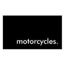 motorcycles. business card