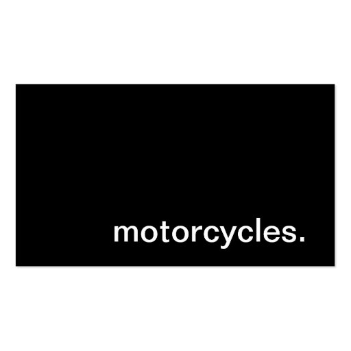 Motorcycles Business Card (front side)