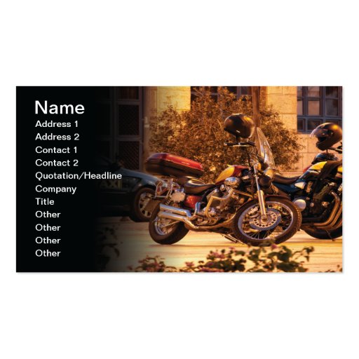 Motorcycles Business Card Templates