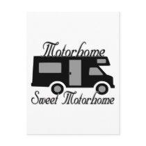 Motorhome Sweet Motorhome postcards