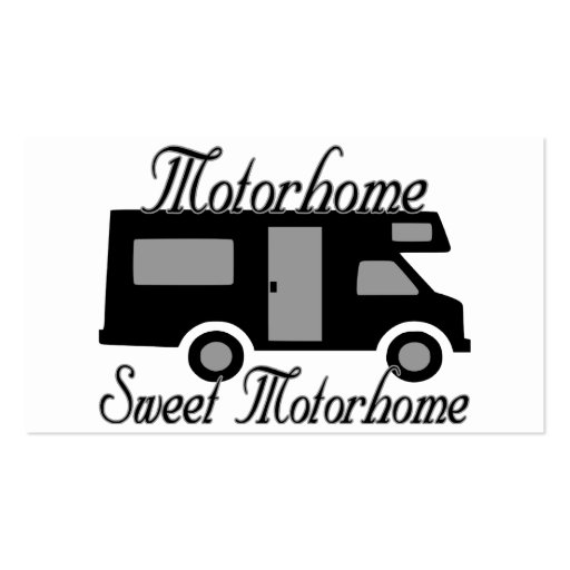 Motorhome Sweet Motorhome RV Business Card (back side)
