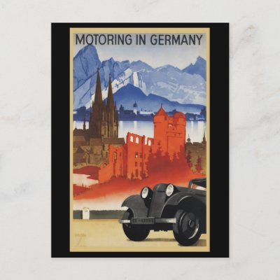 Motoring In Germany Postcard