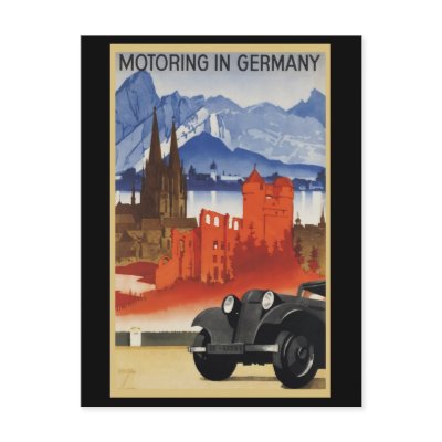 Motoring In Germany postcard