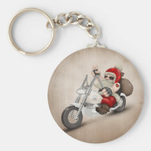 Motorized Santa Claus Key Chains