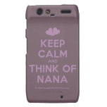 [Two hearts] keep calm and think of nana  Motorola Droid RAZR Cases