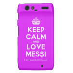 [Crown] keep calm and love messi  Motorola Droid RAZR Cases