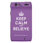 [Crown] keep calm and believe  Motorola Droid RAZR Cases