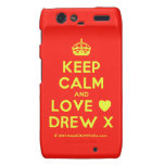 [Crown] keep calm and love [Love heart] drew x  Motorola Droid RAZR Cases