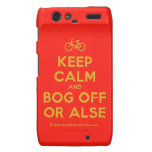 [Bicycle] keep calm and bog off or alse  Motorola Droid RAZR Cases