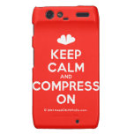 [Two hearts] keep calm and compress on  Motorola Droid RAZR Cases