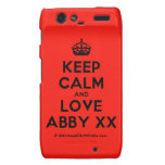 [Crown] keep calm and love abby xx  Motorola Droid RAZR Cases