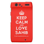 [Crown] keep calm and love sahib  Motorola Droid RAZR Cases