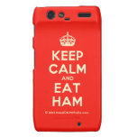[Crown] keep calm and eat ham  Motorola Droid RAZR Cases