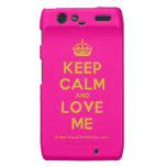 [Crown] keep calm and love me  Motorola Droid RAZR Cases