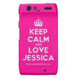 [Crown] keep calm and love jessica  Motorola Droid RAZR Cases