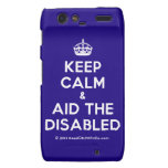 [Crown] keep calm & aid the disabled  Motorola Droid RAZR Cases