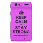 [Crown] keep calm and stay strong  Motorola Droid RAZR Cases