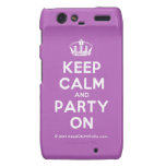 [Dancing crown] keep calm and party on  Motorola Droid RAZR Cases