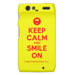 [Smile] keep calm and smile on  Motorola Droid RAZR Cases
