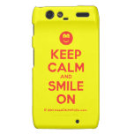 [Smile] keep calm and smile on  Motorola Droid RAZR Cases